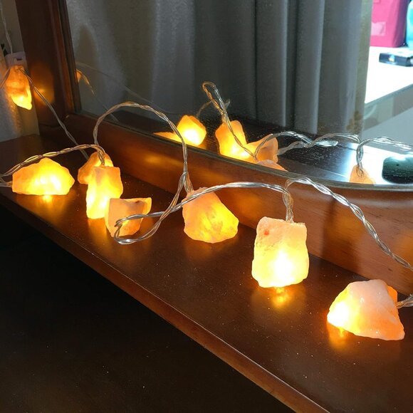 Himalayan Salt Rock String Lights Natural Hand Carved Salt Crystal LED Fairy NEW - Picture 5 of 12